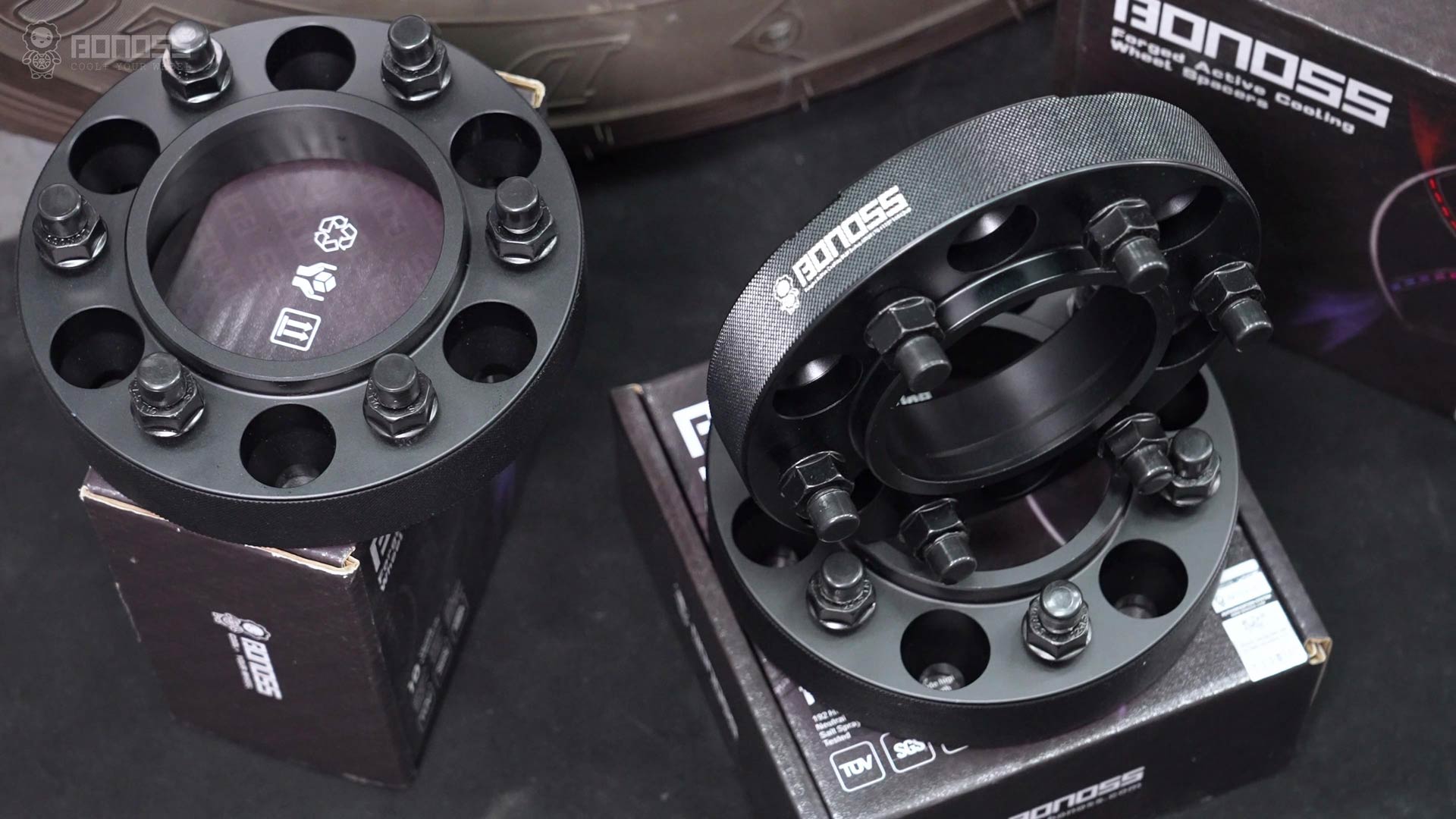 Optimize Your Truck with Aluminum F150 Wheel Spacers BONOSS Forged Active Cooling Adapters Hubcentric Spacers Before and After (1)
