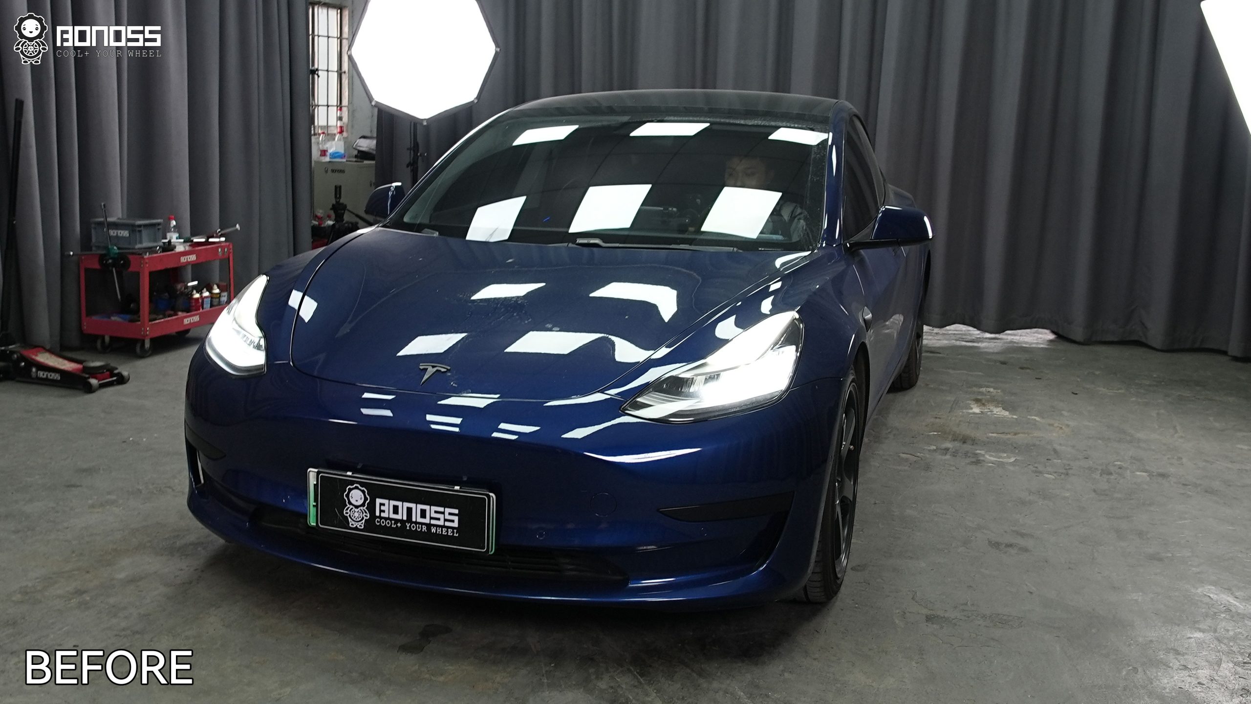 فواصل العجلات المُصنعة من BONOSS ذات التبريد النشط لتيسلا موديل 3 2019: 18 ملم للأمام / 25 ملم للخلف