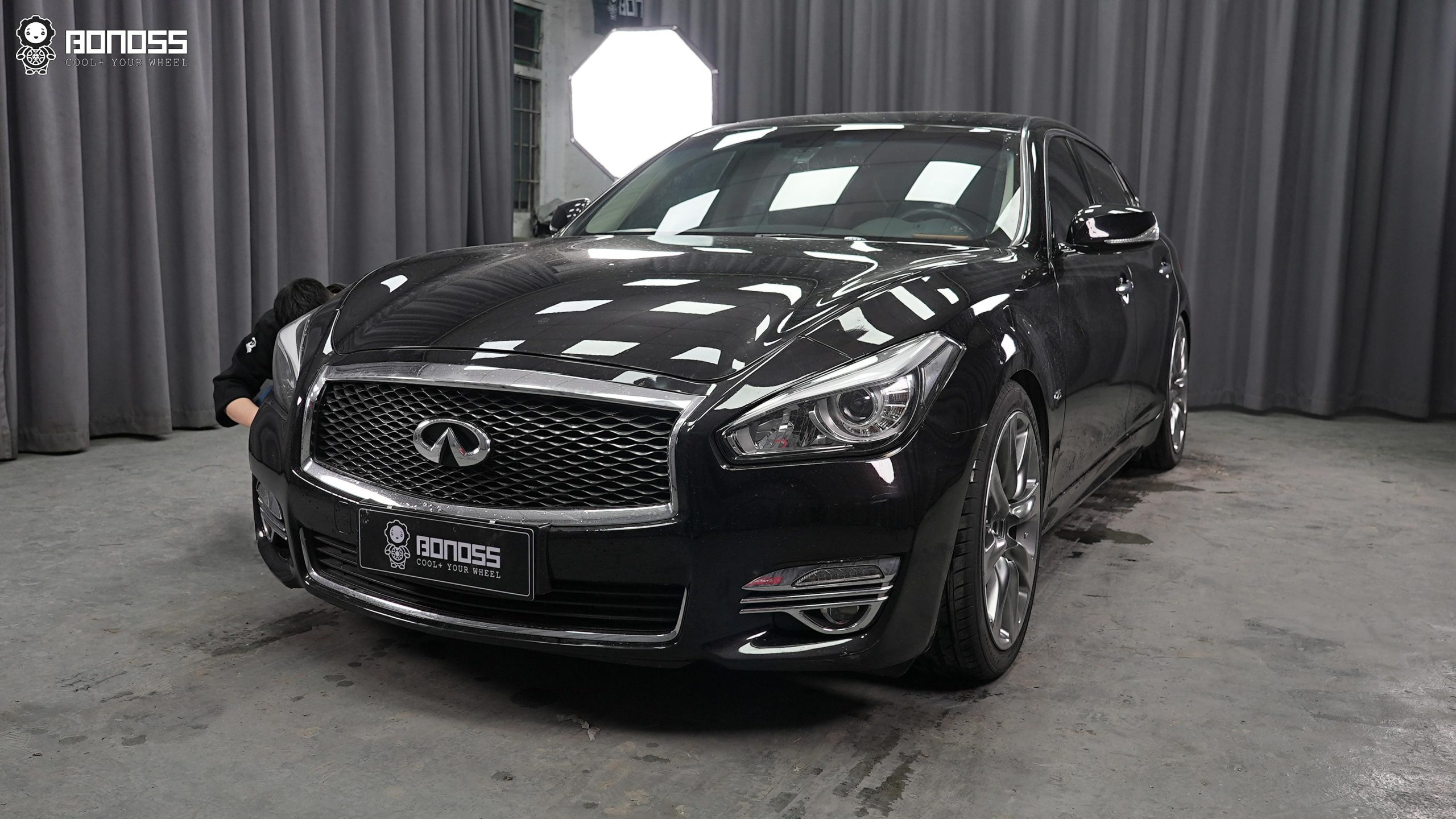 BONOSS Forged Active Cooling Wheel Spacers for 2017 Infiniti QX70 25mm Front 25mm Rear (1)