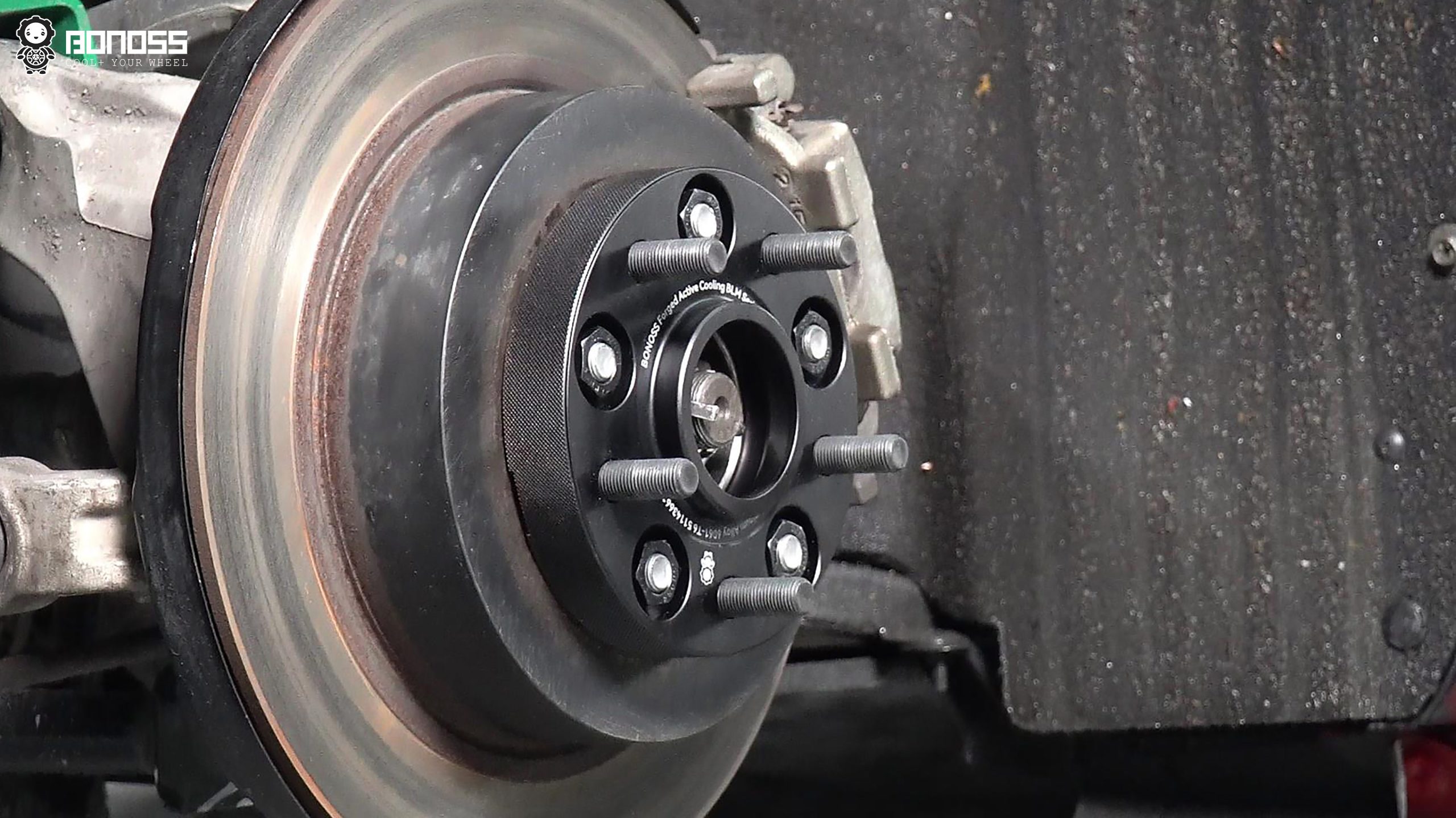 BONOSS Forged Active Cooling Wheel Spacers for 2017 Infiniti QX70 25mm Front 25mm Rear (11)