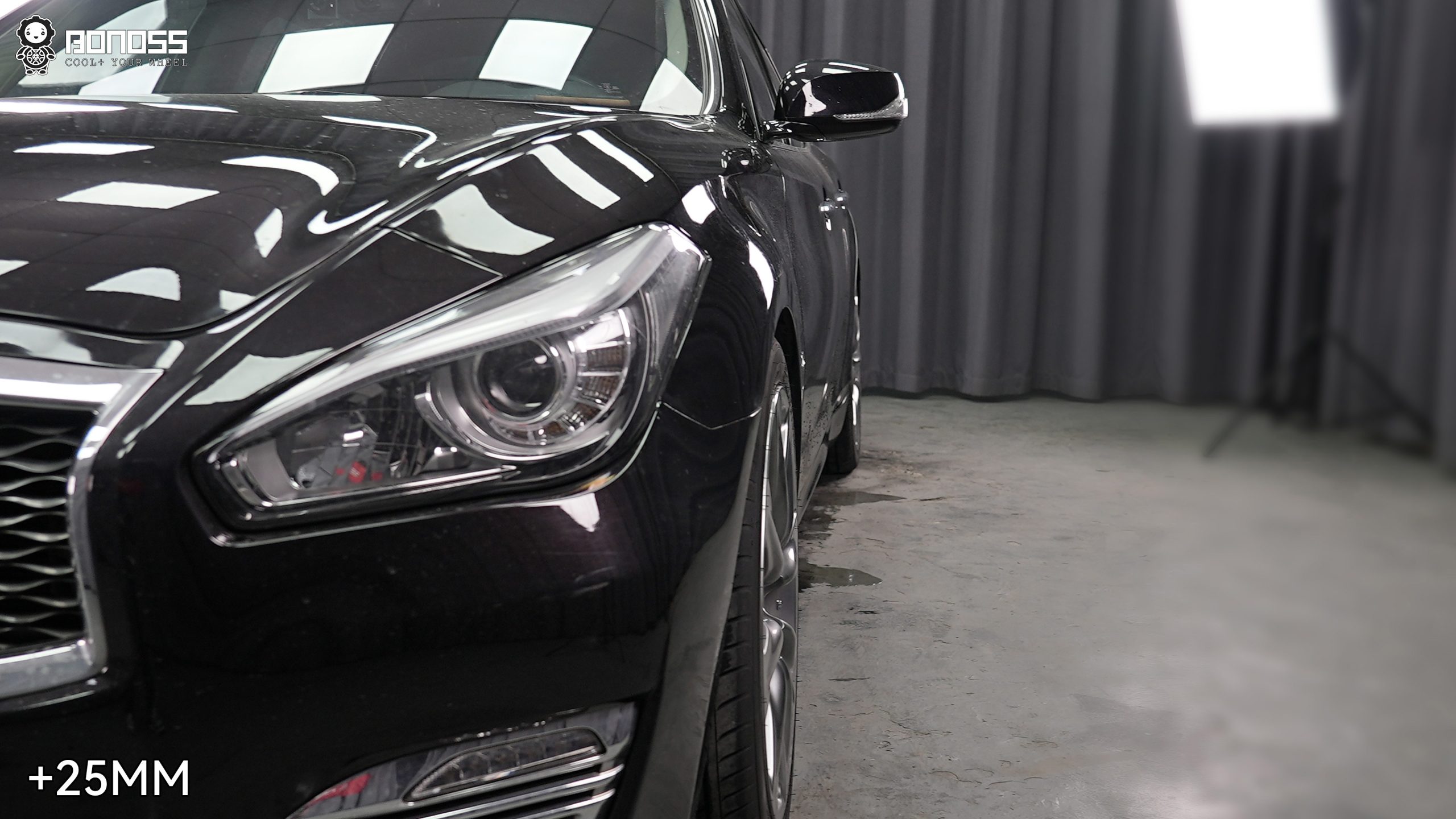 BONOSS Forged Active Cooling Wheel Spacers for 2017 Infiniti QX70 25mm Front 25mm Rear (2)