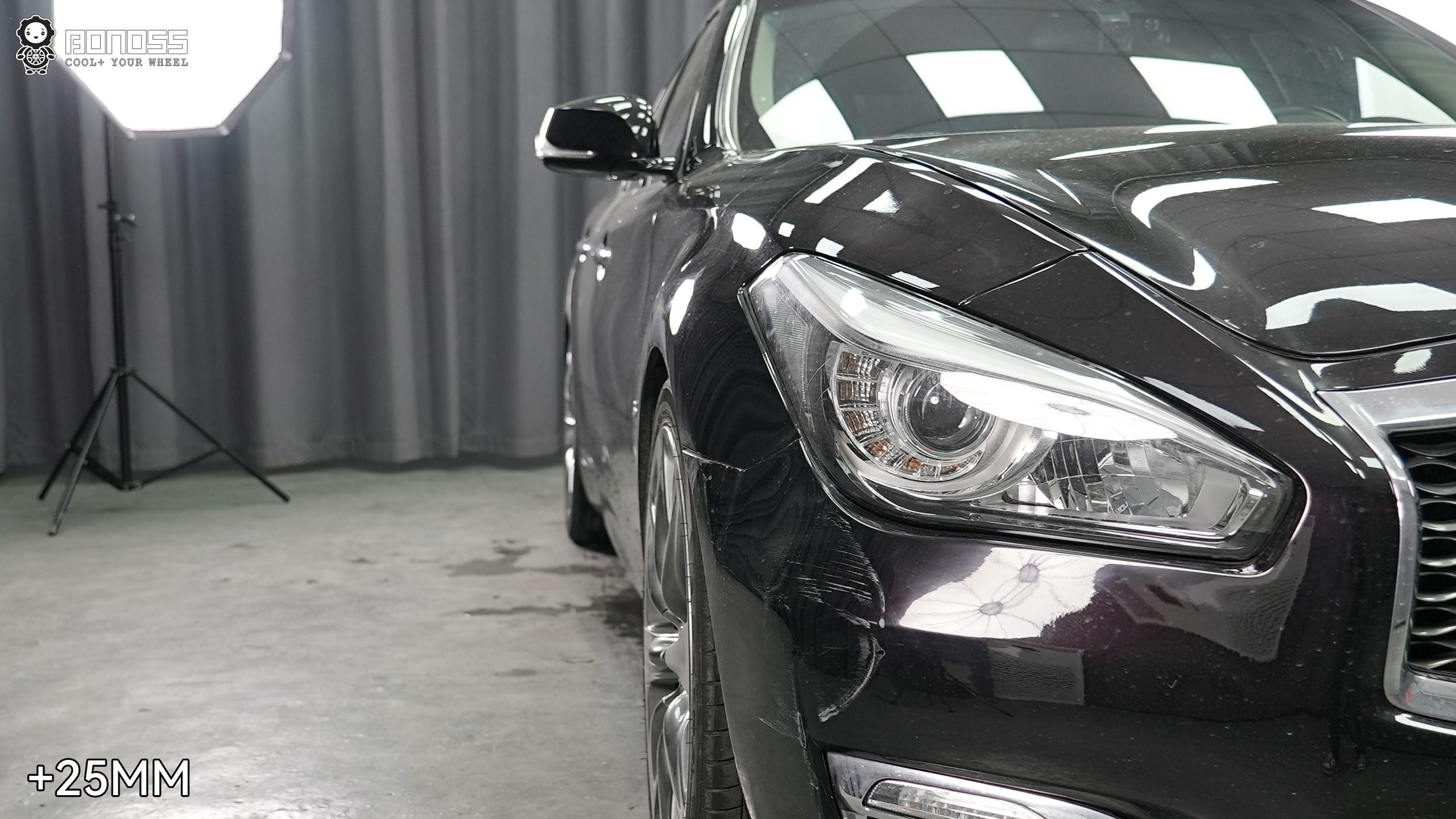 BONOSS Forged Active Cooling Wheel Spacers for 2017 Infiniti QX70 25mm Front 25mm Rear (3)