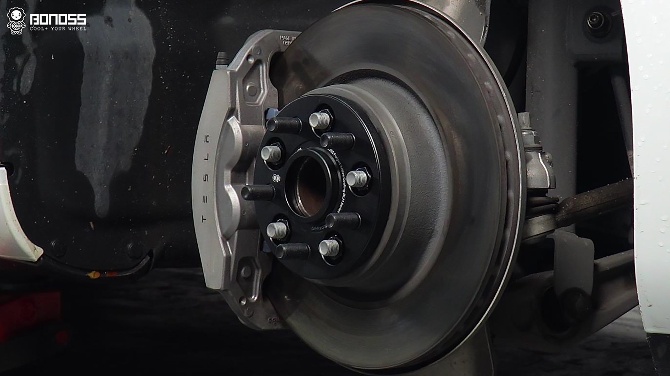 BONOSS Forged Active Cooling Wheel Spacers for 2021 Tesla Model 3 15mm Front 25mm Rear (14)