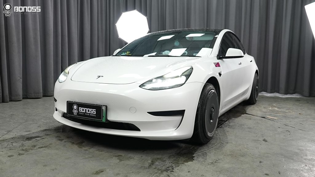 BONOSS Forged Active Cooling Wheel Spacers for 2021 Tesla Model 3 15mm Front 25mm Rear (2)