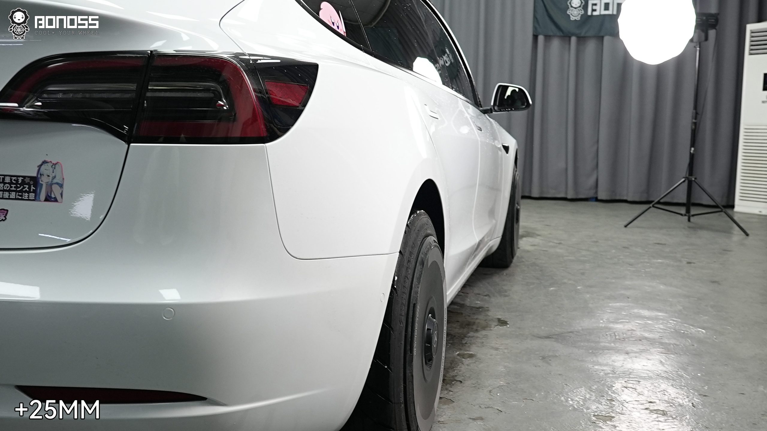 BONOSS Forged Active Cooling Wheel Spacers for 2021 Tesla Model 3 15mm Front 25mm Rear (6)