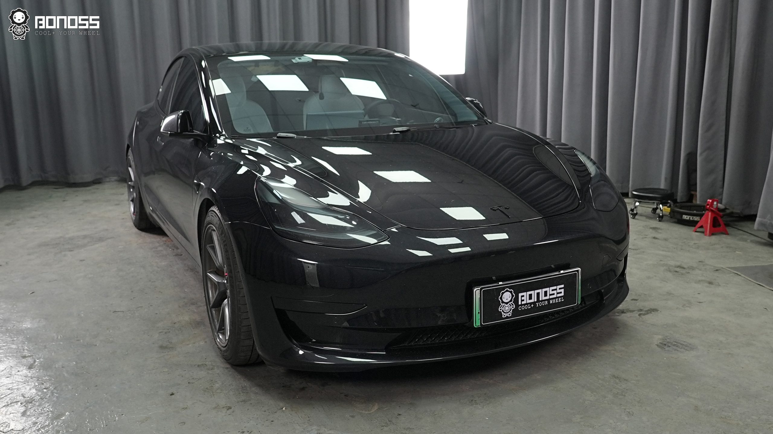 BONOSS Forged Active Cooling Wheel Spacers for 2022 Tesla Model 3 18mm Front 25mm Rear (2)