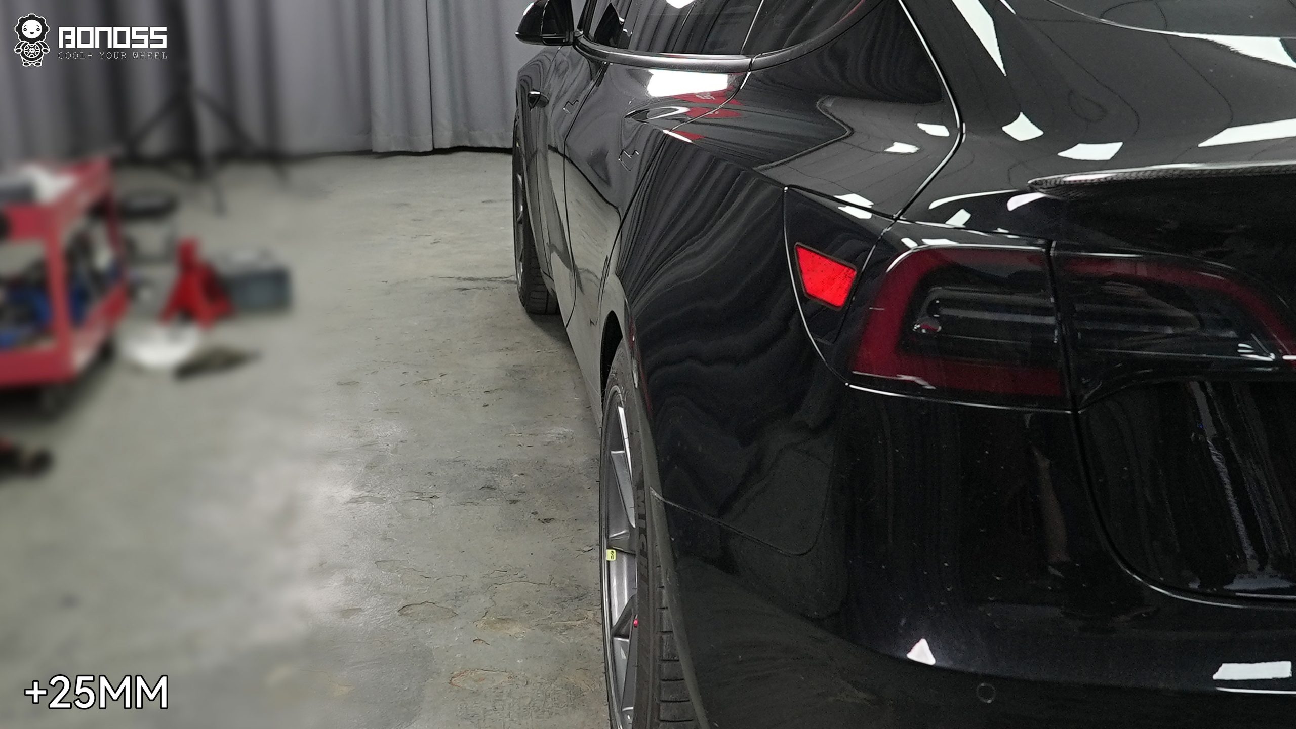 BONOSS Forged Active Cooling Wheel Spacers for 2022 Tesla Model 3 18mm Front 25mm Rear (5)