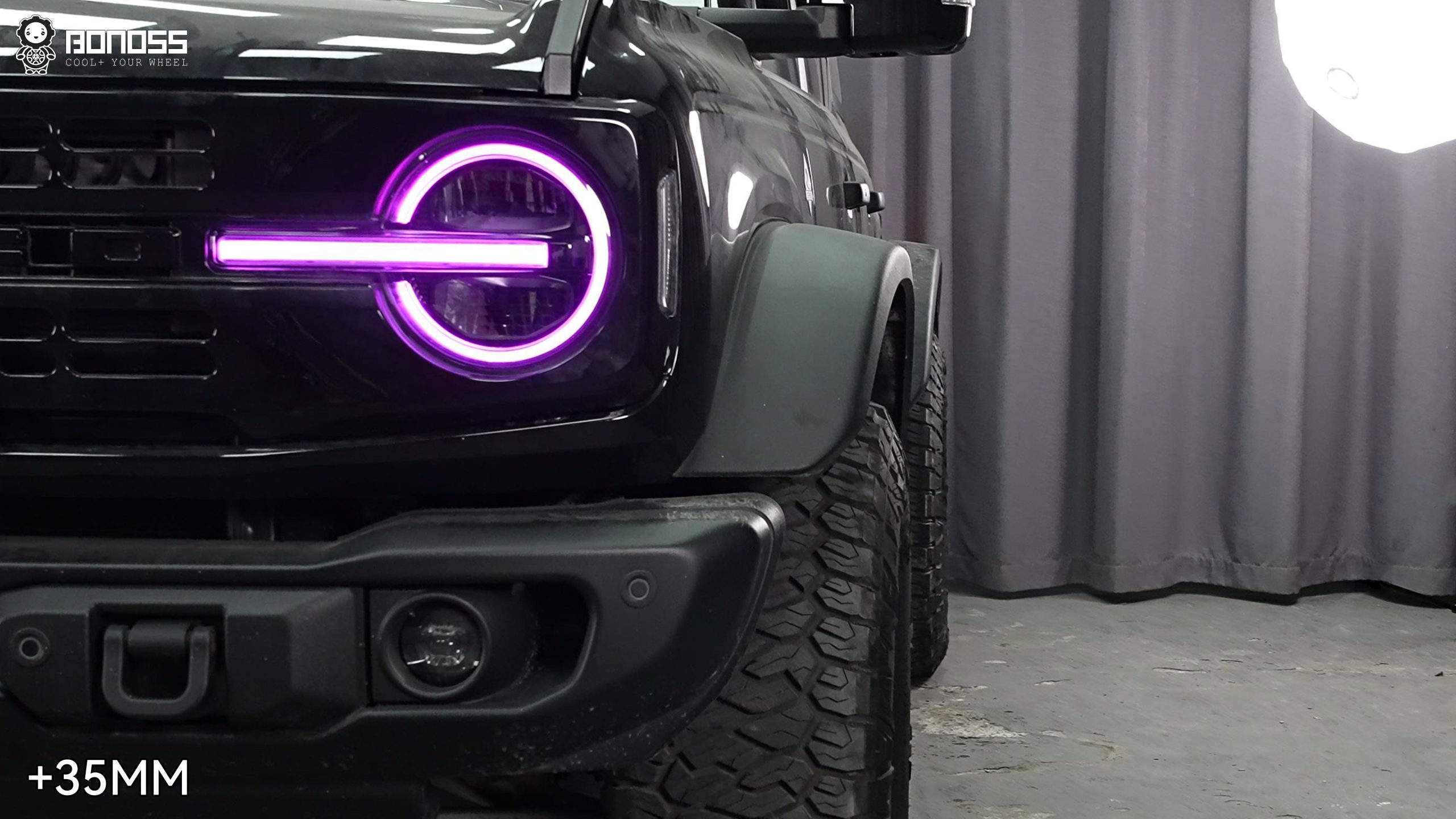 BONOSS Forged Active Cooling Wheel Spacers for 2024 Ford Bronco 35mm Front 35mm Rear (3)