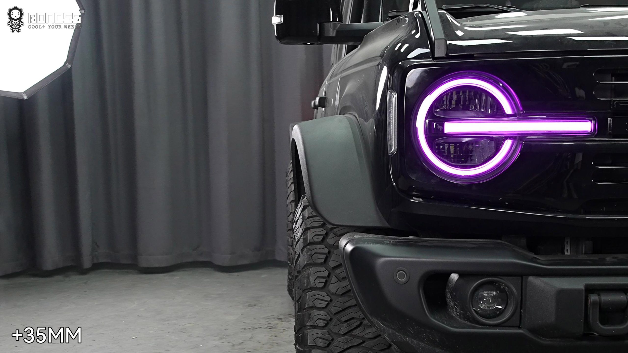 BONOSS Forged Active Cooling Wheel Spacers for 2024 Ford Bronco 35mm Front 35mm Rear (4)