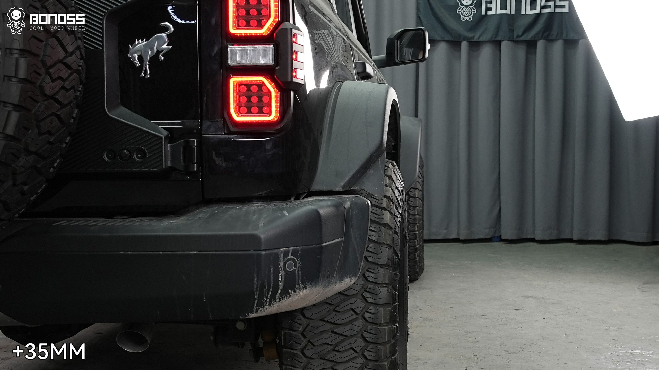 BONOSS Forged Active Cooling Wheel Spacers for 2024 Ford Bronco 35mm Front 35mm Rear (6)