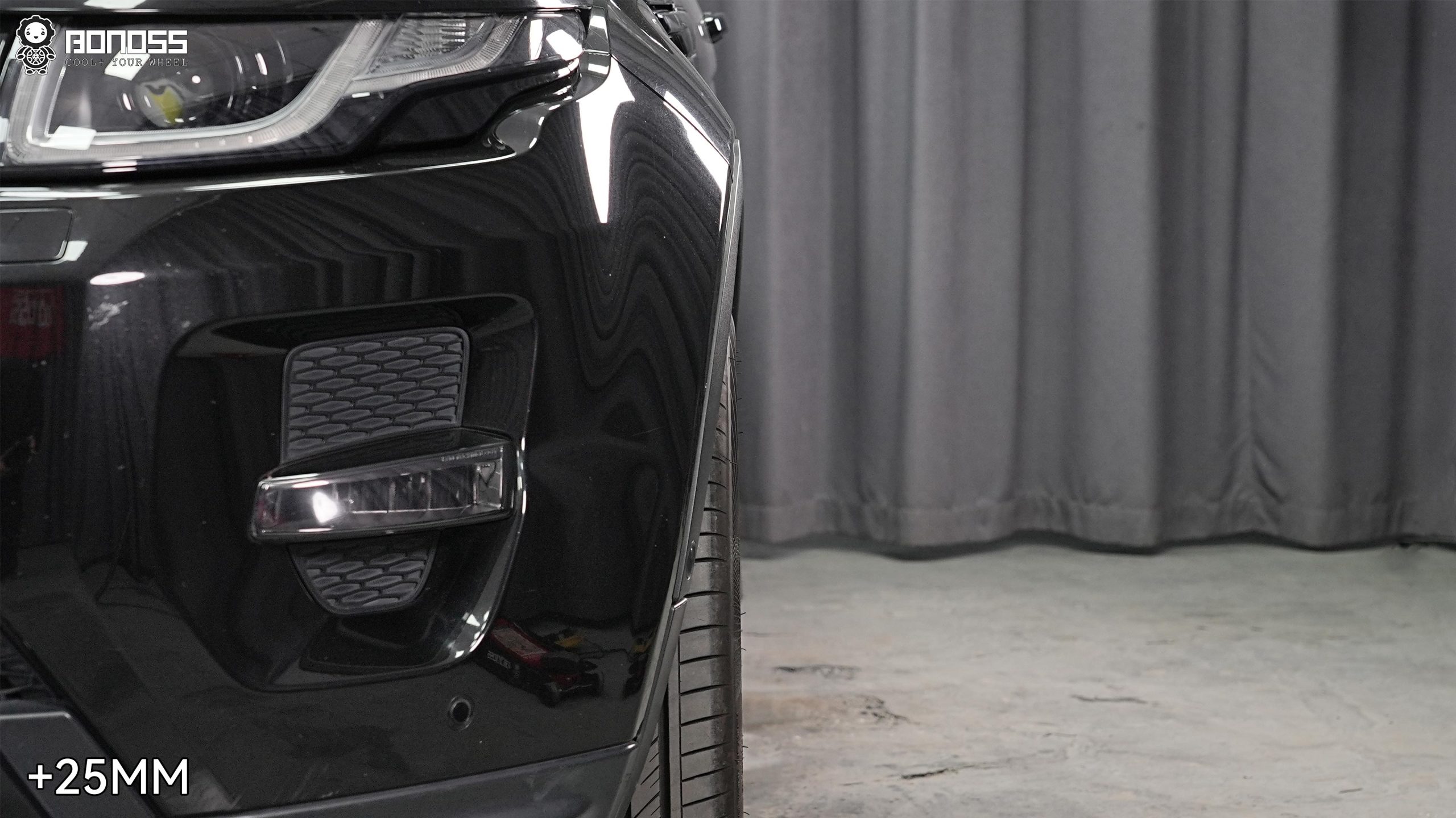 BONOSS Forged Active Cooling Wheel Spacers for 2015 Land Rover Range Rover Evoque 25mm Front 30mm Rear (3)