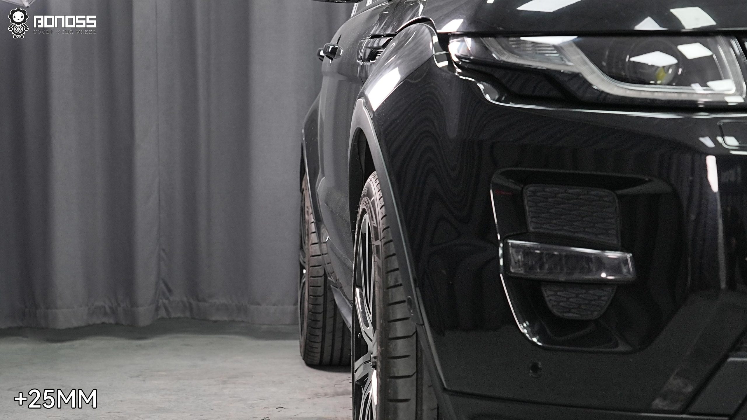 BONOSS Forged Active Cooling Wheel Spacers for 2015 Land Rover Range Rover Evoque 25mm Front 30mm Rear (4)