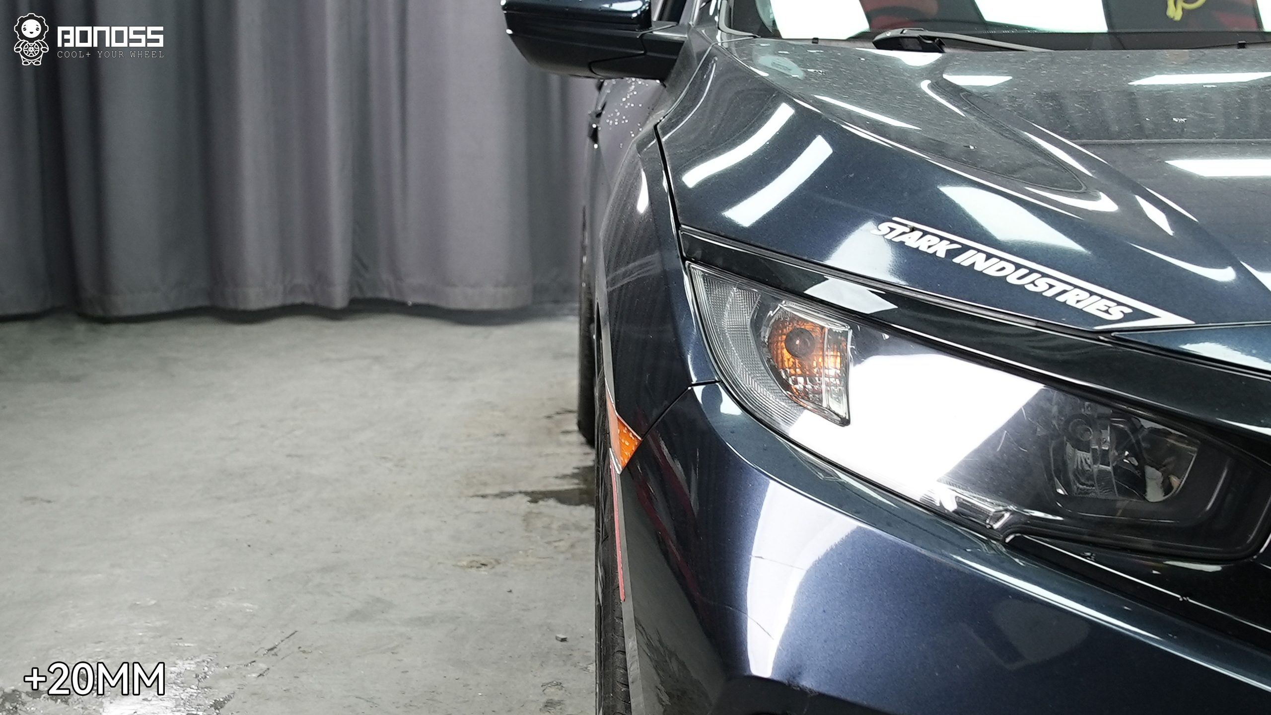 BONOSS Forged Active Cooling Wheel Spacers for 2019 Honda Civic 20mm Front 30mm Rear (4)