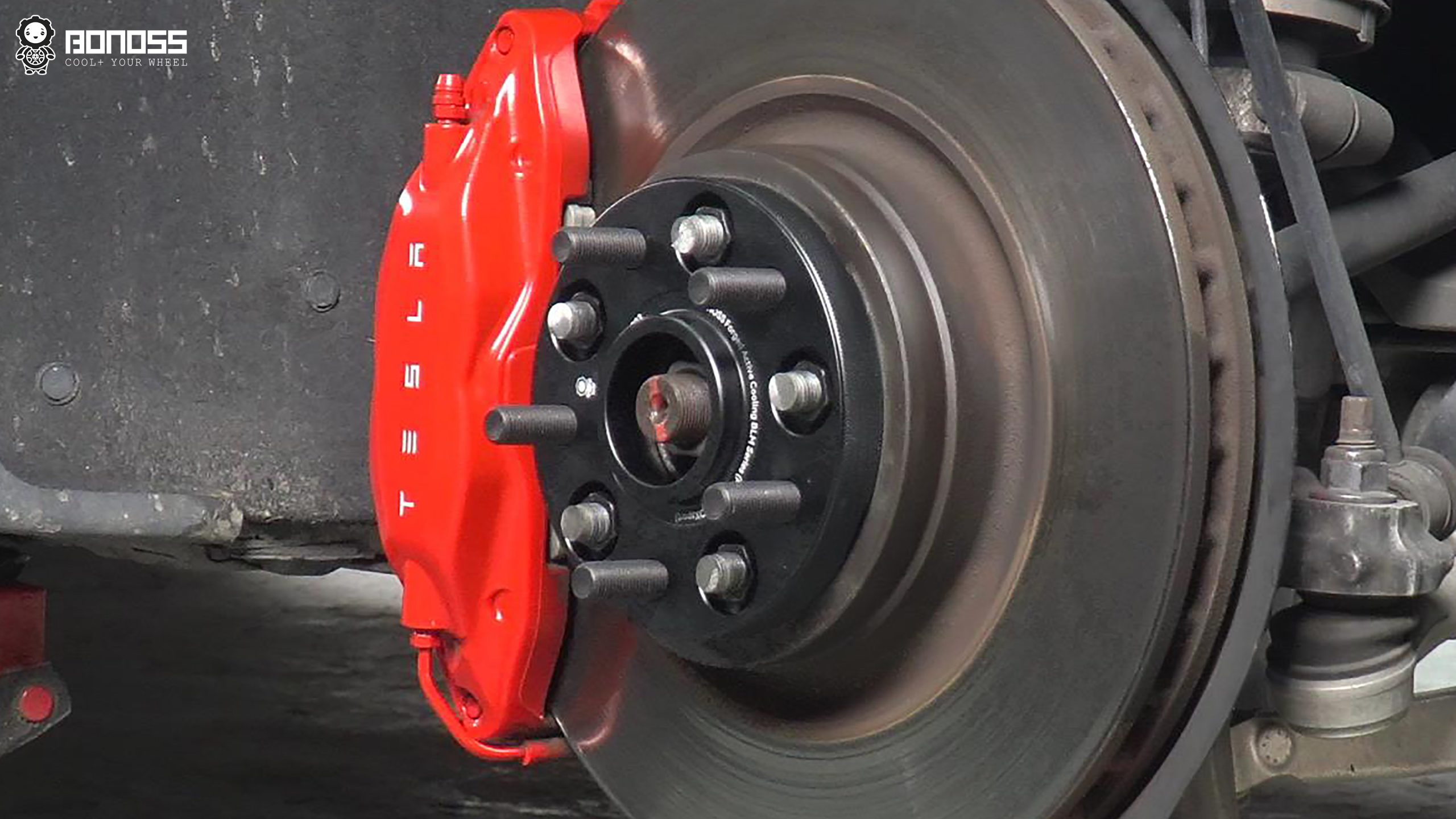 BONOSS Forged Active Cooling Wheel Spacers for 2017 Tesla Model X 20mm Front 25mm Rear (13)