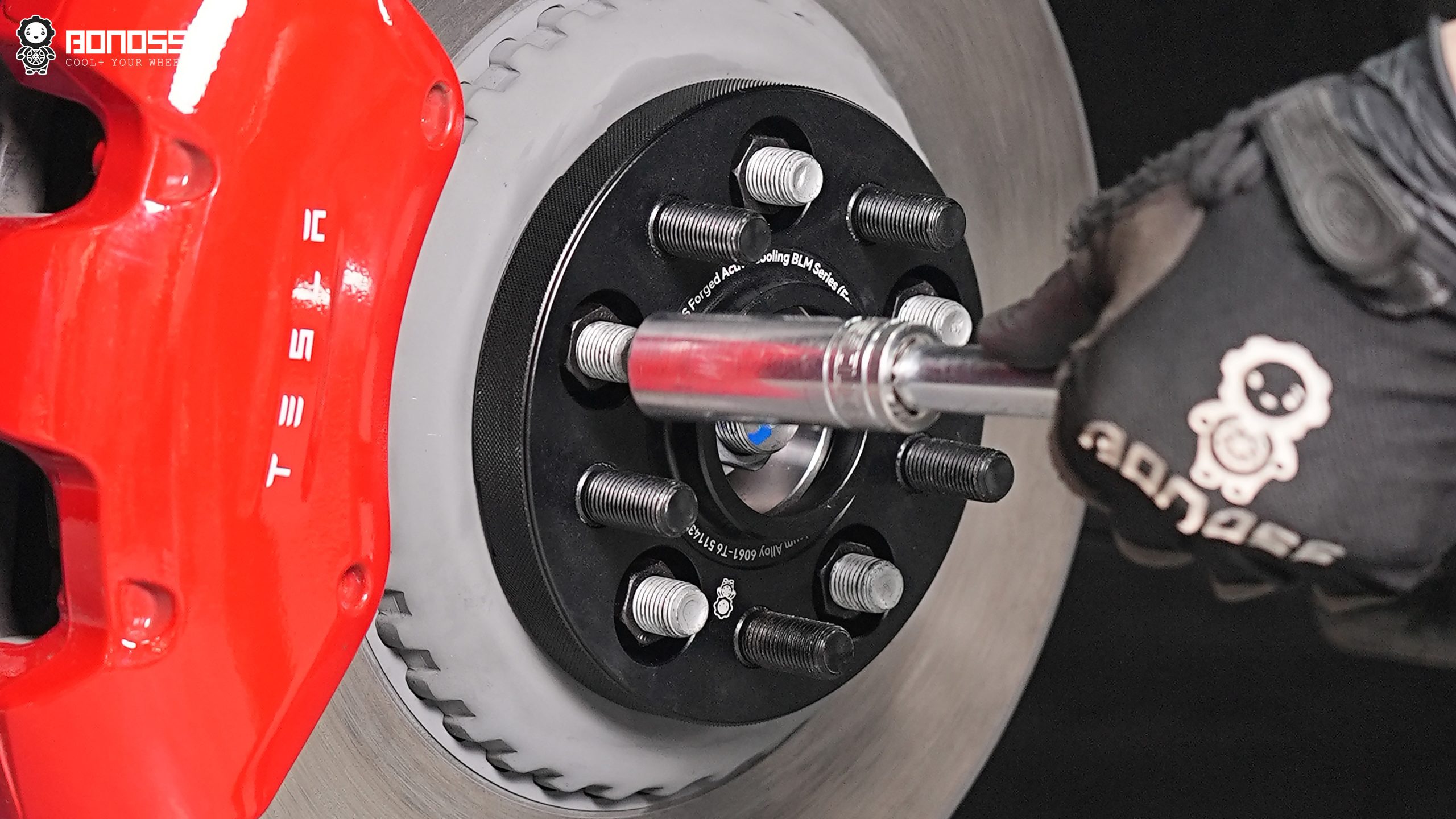 BONOSS Forged Active Cooling Wheel Spacers for 2024 Tesla Model 3 Performance 15mm Front 20mm Rear (13)