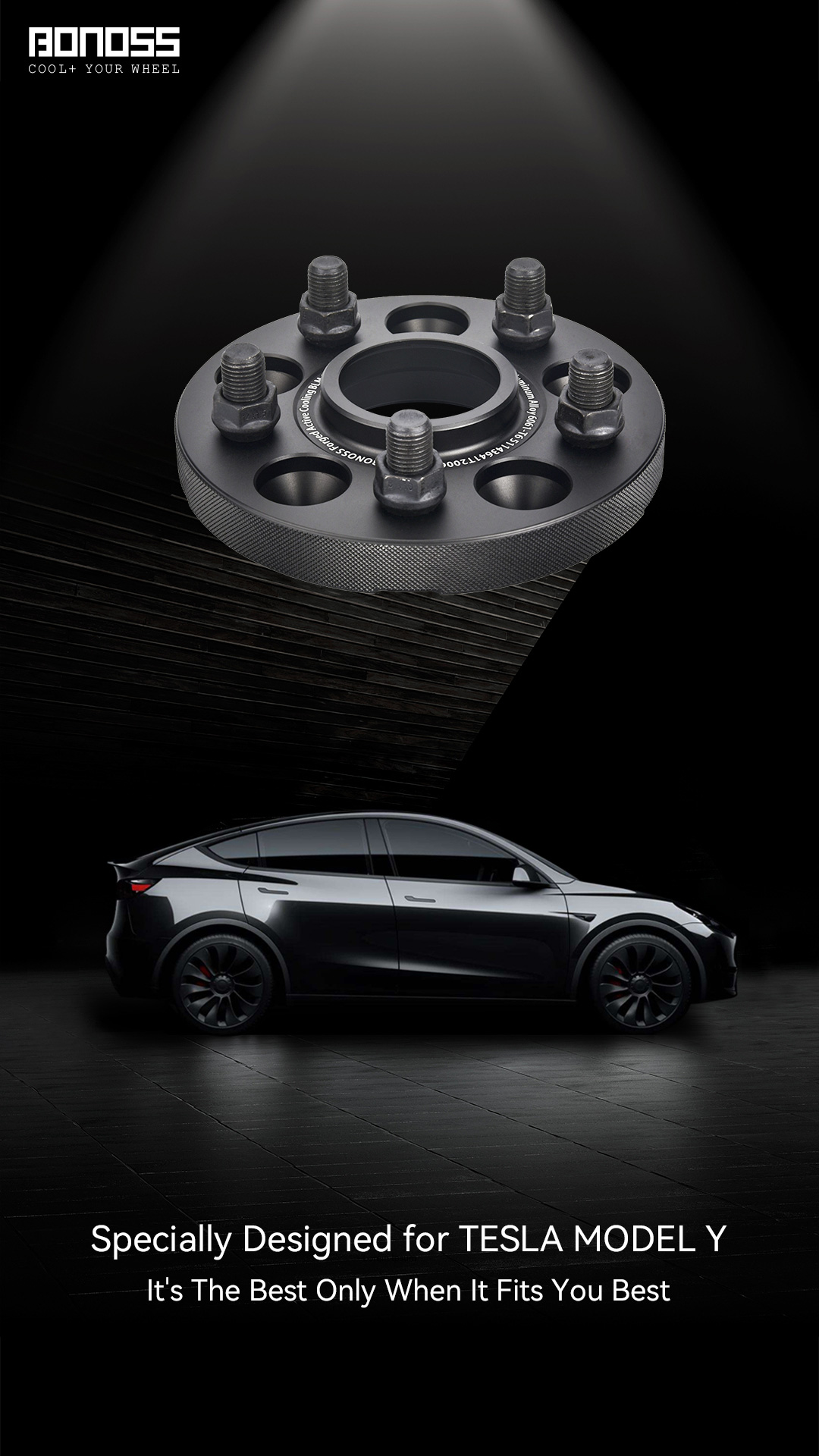 BONOSS Forged Active Cooling Wheel Spacers for Tesla Model Y