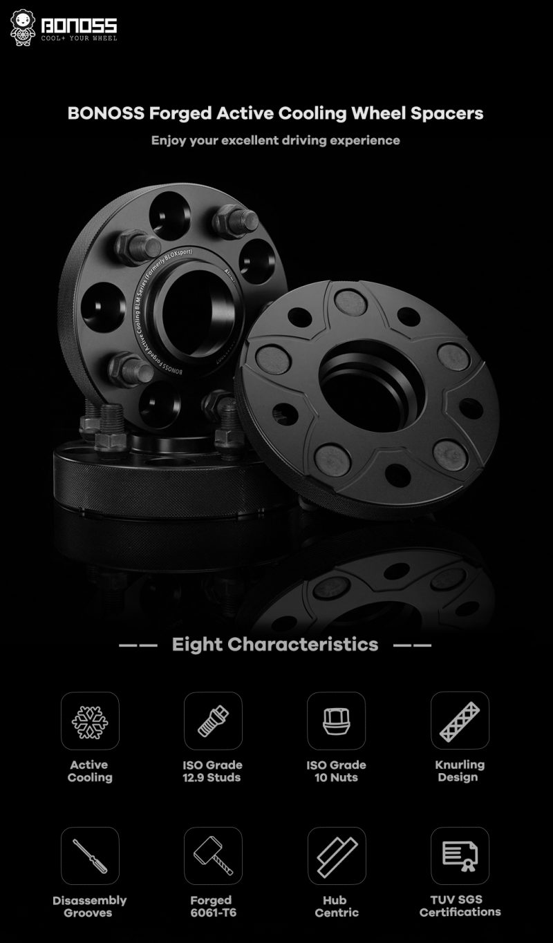 BONOSS Active Cooling Hubcentric Wheel Spacers PCD5x120 CB64.1