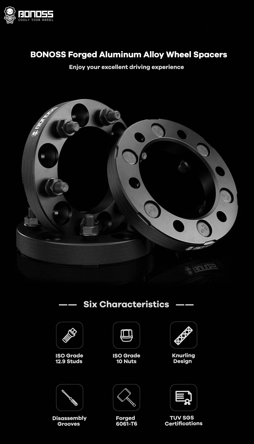 AL6061-T6 BONOSS-forged-active-cooling-wheel-spacer-6X139.7-110-for ISUZU Trooper-by-lulu-1