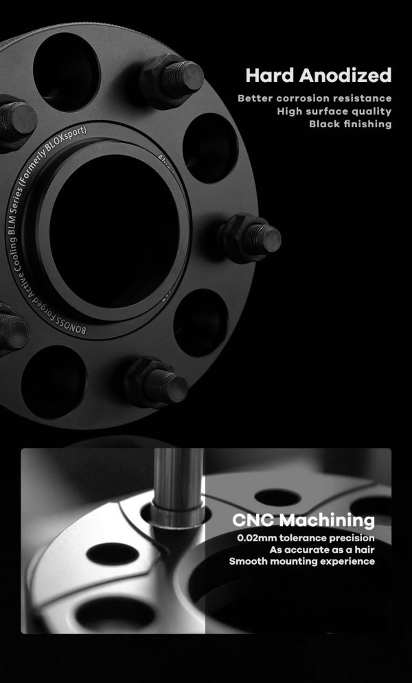 BONOSS Active Cooling Aluminum 6061T6 5x120.65 Wheel Spacers