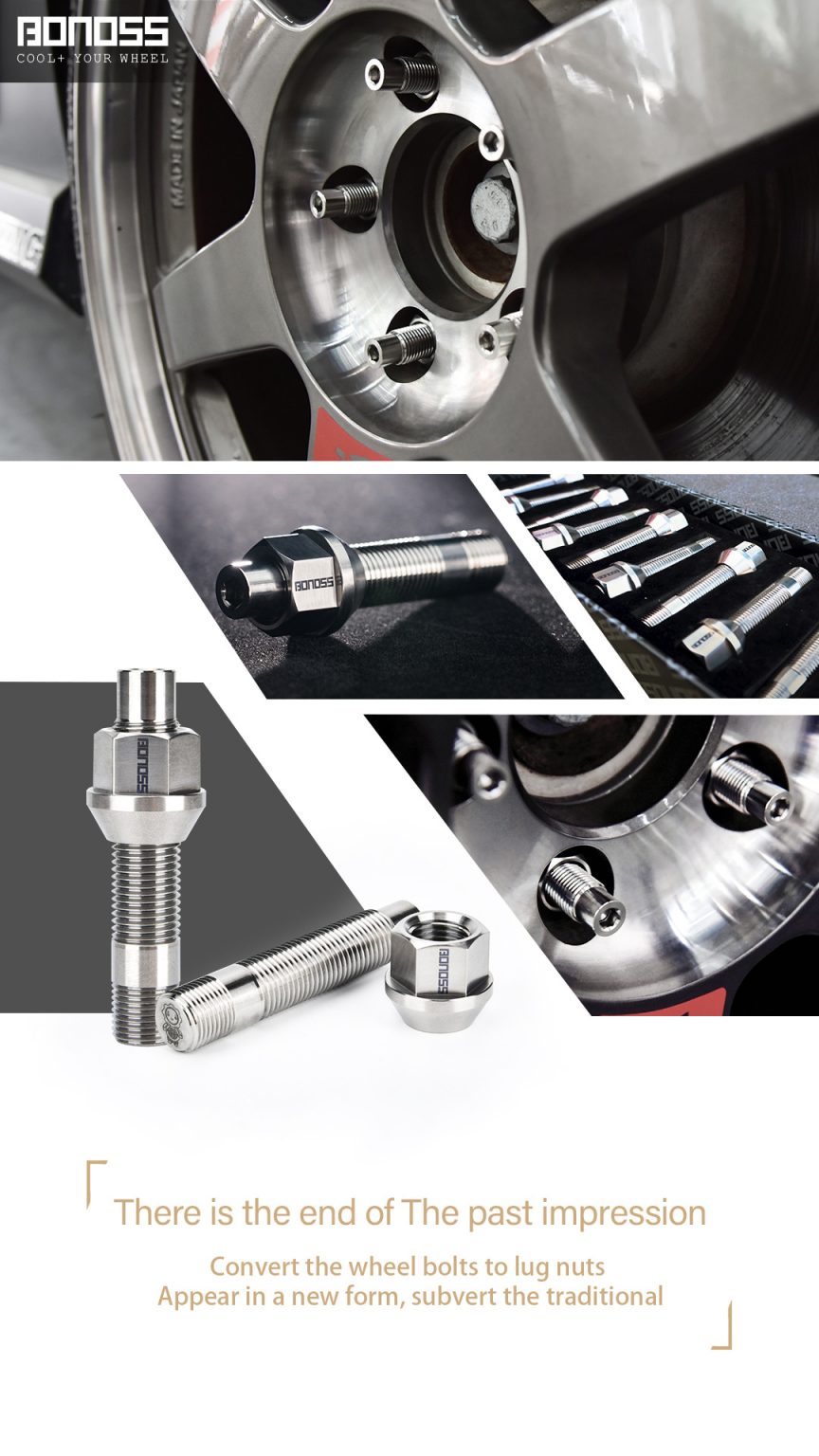 Be Different, BONOSS Titanium Wheel Studs Conversion Kit BONOSS
