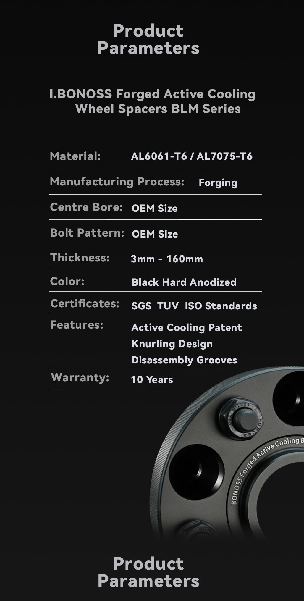 Wheel Slip On Spacers 10 mm 4x114.3 69.1 mm 2 PCS for Chevrolet Matiz 