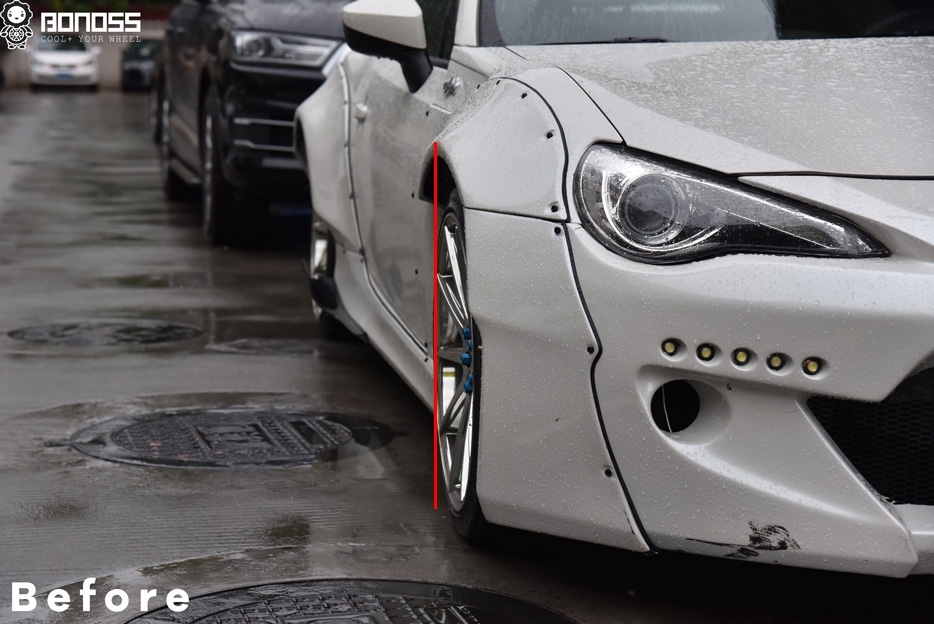 How-BONOSS-Wheel-Spacers-Work-Complete-Wide-body-Look-Wheel-Spacers-for-Toyota-86-Before