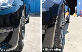 BONOSS Forged Active Cooling Tesla Model 3 Wheel Spacers 25mm Before and After (4)