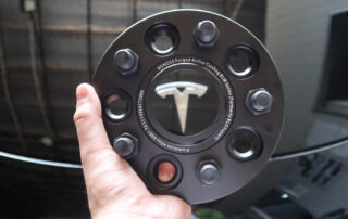 BONOSS Forged Active Cooling Tesla Model 3 Wheel Spacers 25mm Before and After (6)