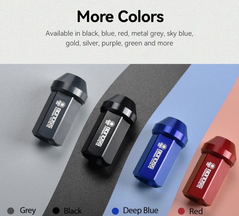 BONOSS 7075T6 Aluminum Wheel Lug Nuts for Ford Focus/ Bronco