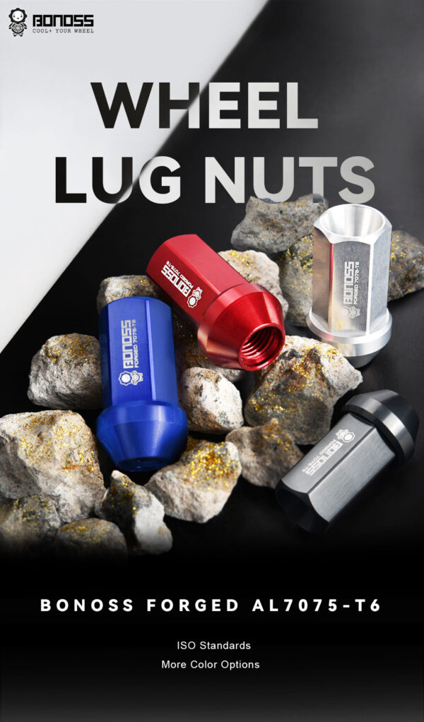 BONOSS 7075T6 Aluminum Wheel Lug Nuts for Hyundai Tucson/ IONIQ
