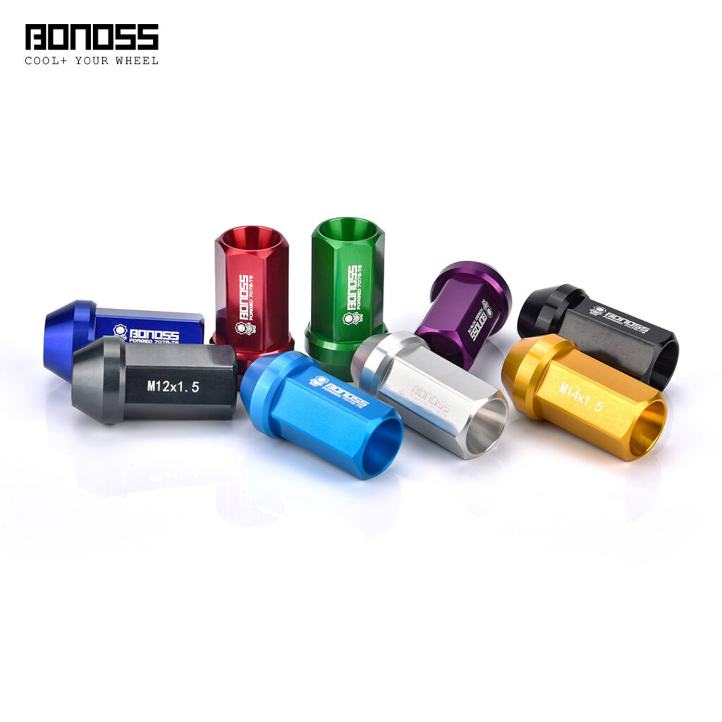 BONOSS 7075T6 Aluminum Wheel Lug Nuts for Hyundai Tucson/ IONIQ 5/ i20/ Creta/ Elantra