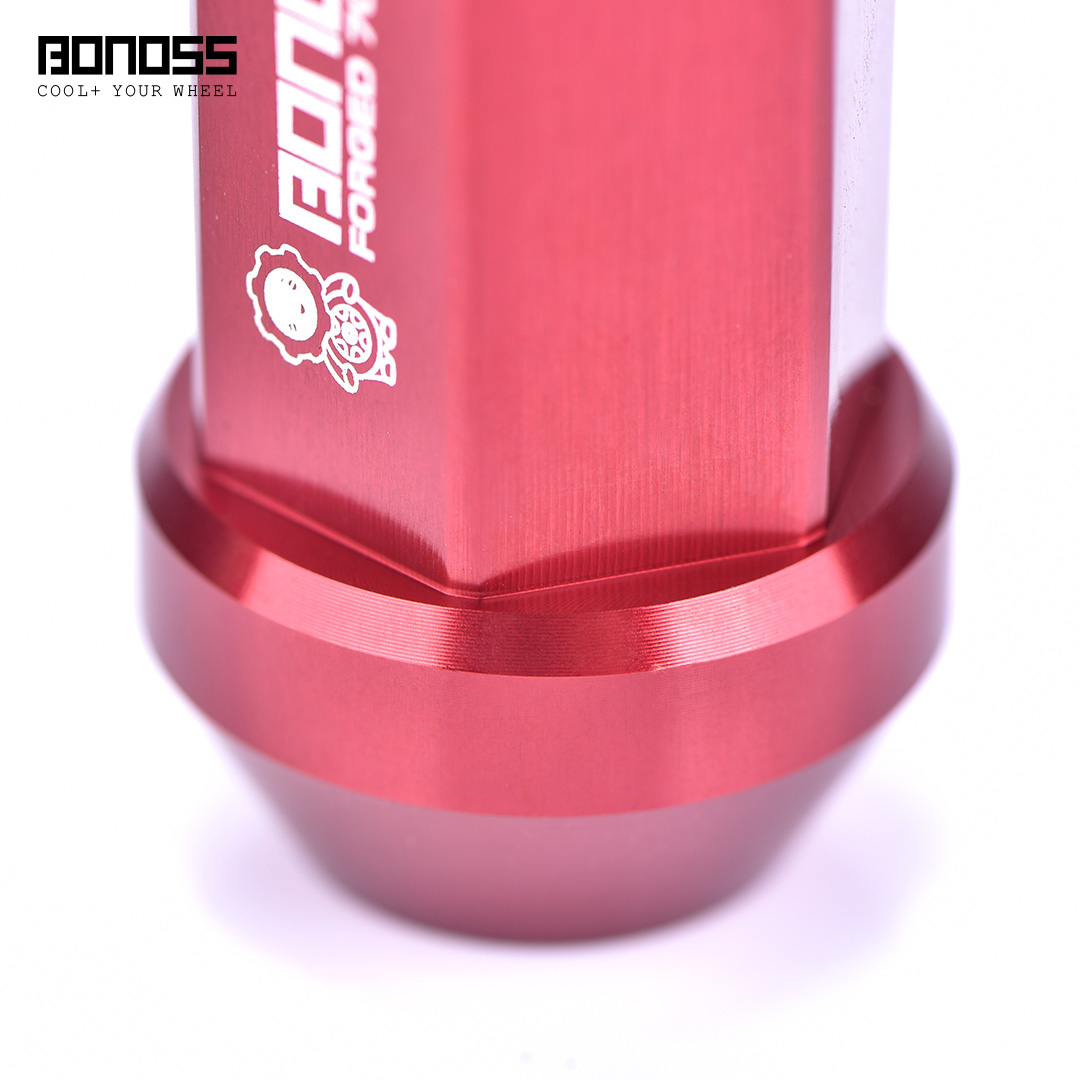 thumbnail image 2 of 20x Red Steel Wheel Tuner Nuts – M12x1.5 – Fits Mazda MX3, MX5, MX6, RX7, RX8, 3, 6, 5 MPS 2 of 3