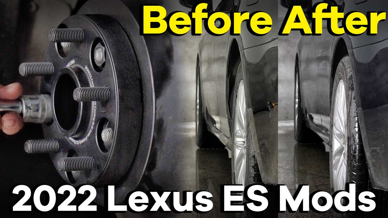 What Are 2022 Lexus ES Wheel Spacers Before and After BONOSS Forged Aluminum Active Cooling Wheel Spacers Good or Bad (6)