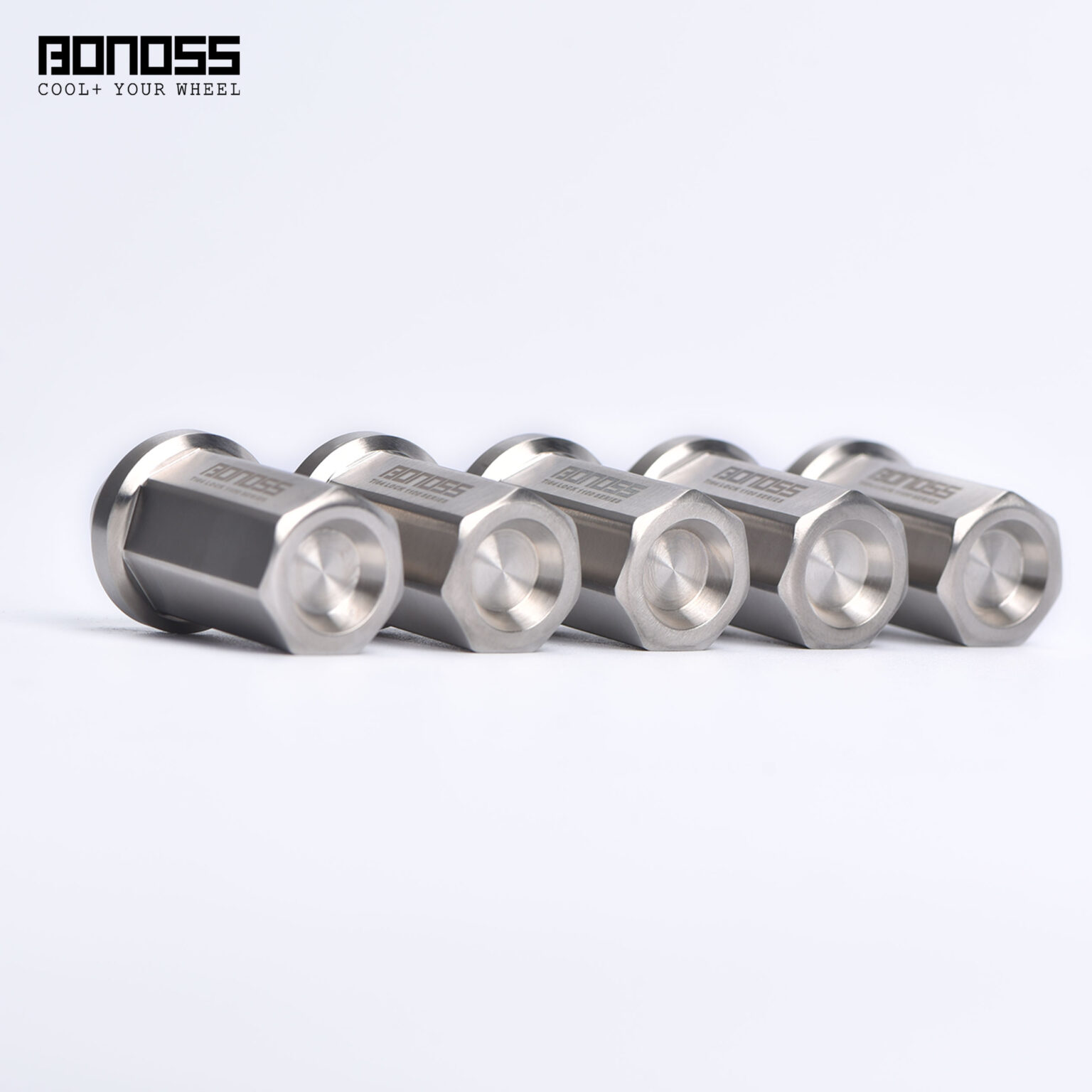BONOSS AntiTheft 7 Spline Titanium Tesla Locking Wheel Nuts Kit