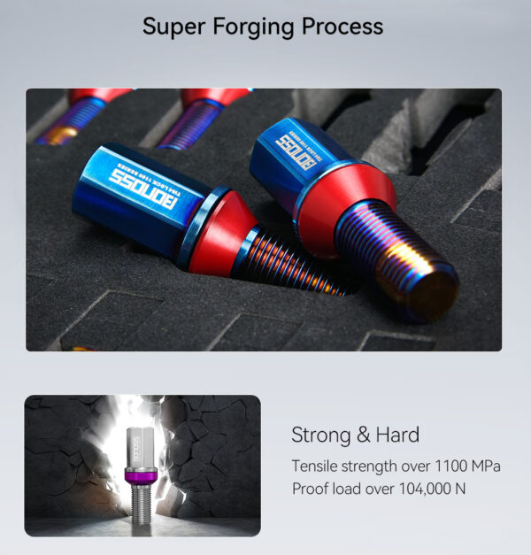 BONOSS Titanium Locking BMW Wheel Bolts for 4 Series/ M4 430i