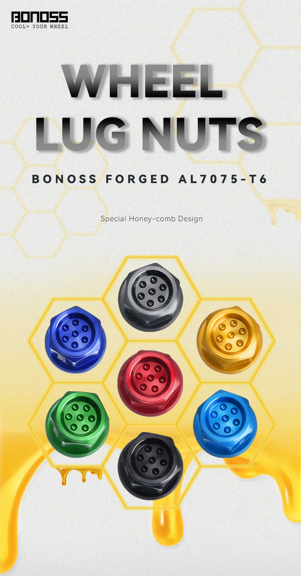 BONOSS-Honeycomb-Style-Aluminum-Wheel-Lug-Nuts-Forged-7075-T6-by-grace-1