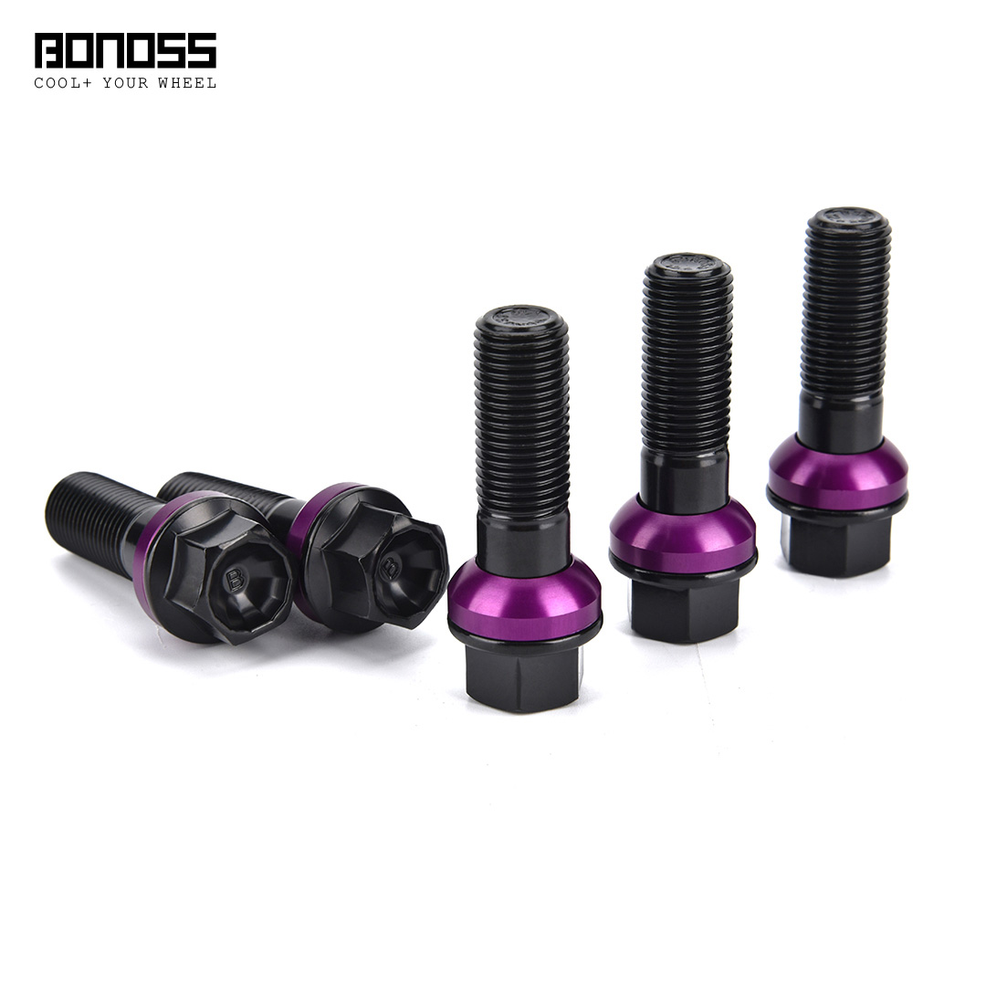 BONOSS Forged Grade 12.9 Extended Wheel Bolts for Rims Aftermarket Ball Seat R13 Tire Lug Bolts Cai (2)