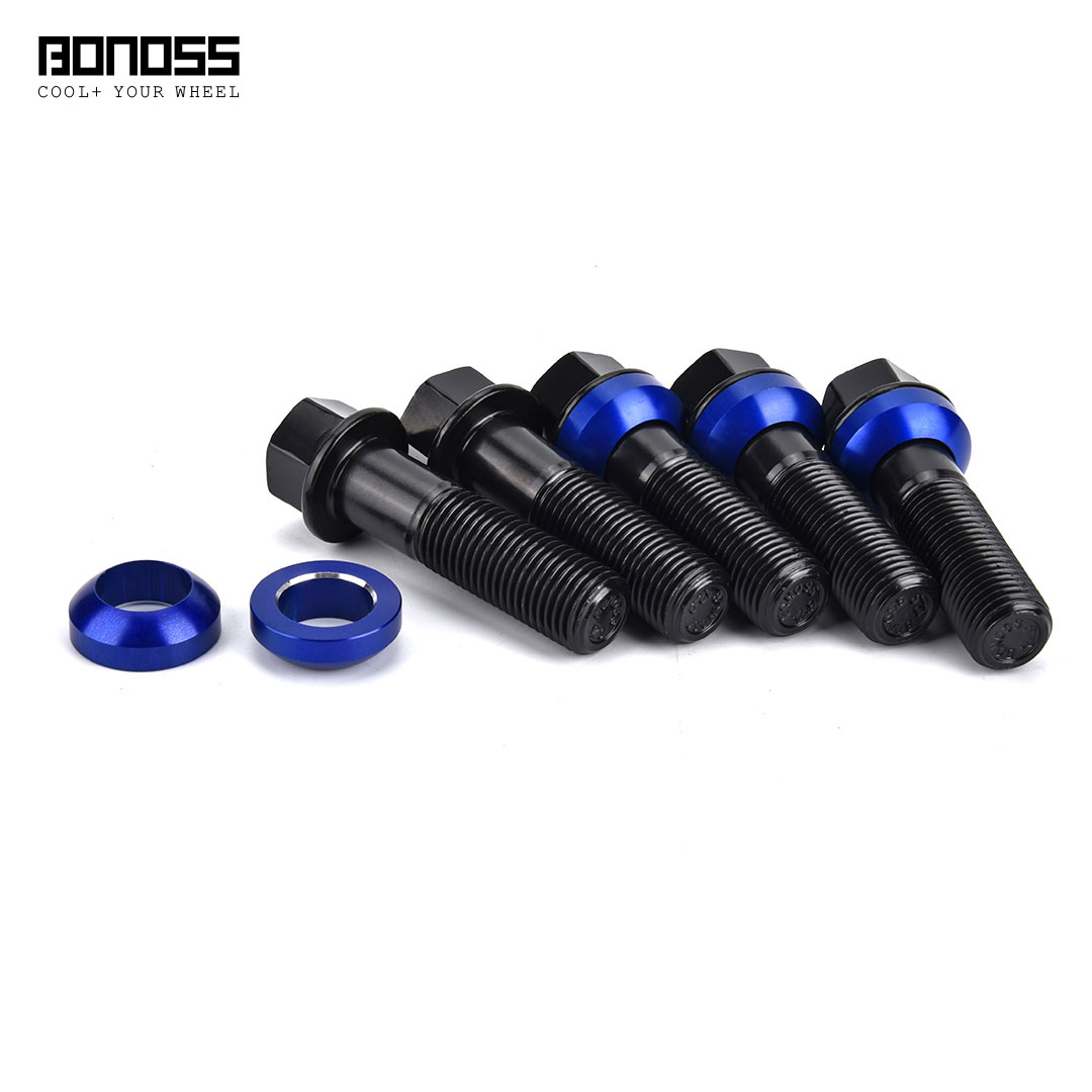 BONOSS Forged Grade 12.9 Extended Wheel Bolts for Rims Aftermarket Ball Seat R14 Tire Lug Bolts Cai (2)