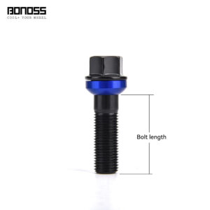 thumbnail interactive-video image 1 of Tracer 20pc Black Wheel Bolt Set – Ball Collar M14x1.5 27mm, Zinc Coated, Fits Audi Mercedes-Benz Seat 1 of 4