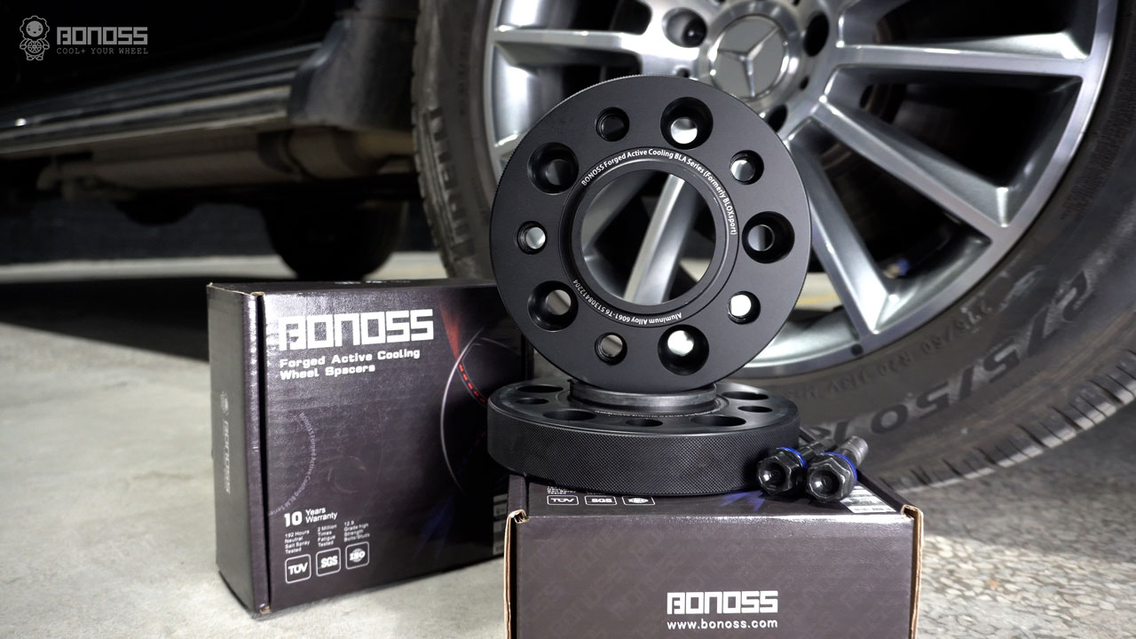 How Thick Can 2023 Mercedes-Benz G-Class Wheel Spacers Be BONOSS Forged 5x130 Spacers Before and After (2)