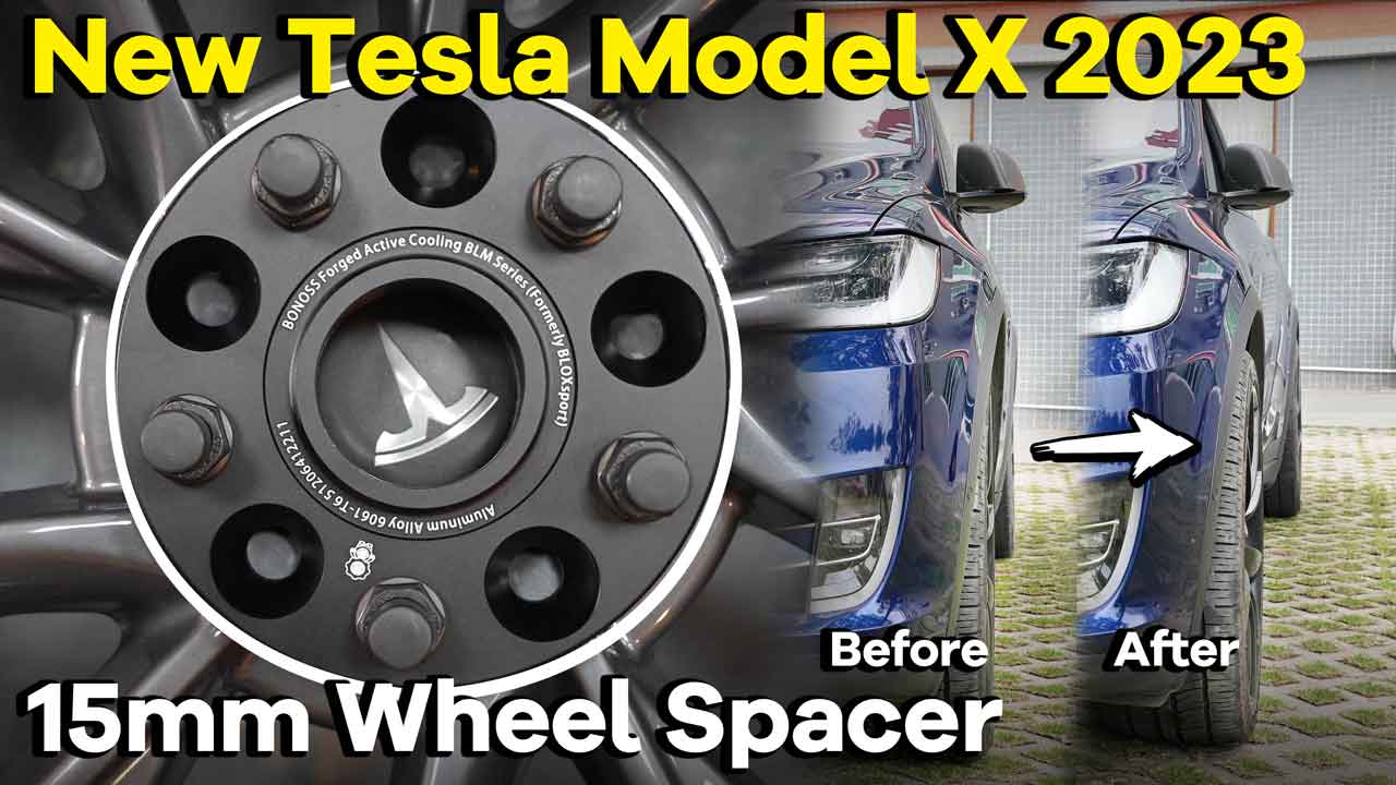 Do 15mm Tesla Model X Wheel Spacers Need to Cut Studs BONOSS Forged Aftermarket Tire Spacers