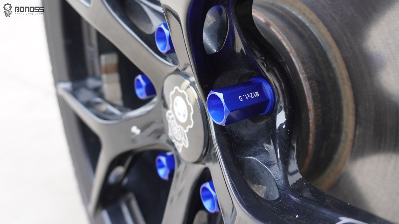 What Size Are the Lug Nuts on An Integra BONOSS Forged 7075-T6 Aluminum Alloy Wheel Nuts Before and After CHZ