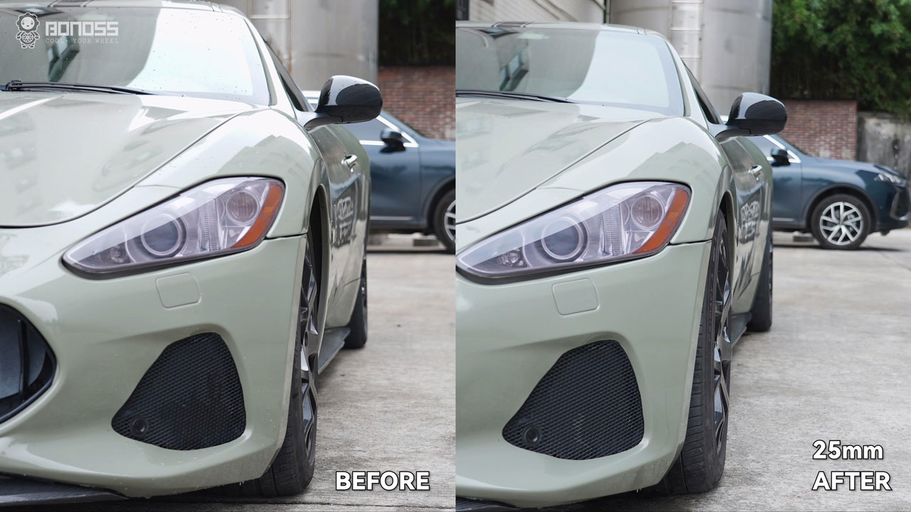 BONOSS Forged Active Cooling 2007 Maserati GT Wheel Spacers M145 Best Size 25mm Flush Stance Before and After Pictures CHZ (3) BONOSS Forged Active Cooling 2007 Maserati GT Wheel Spacers M145 Best Size 25mm Flush Stance Before and After Pictures CHZ (3)