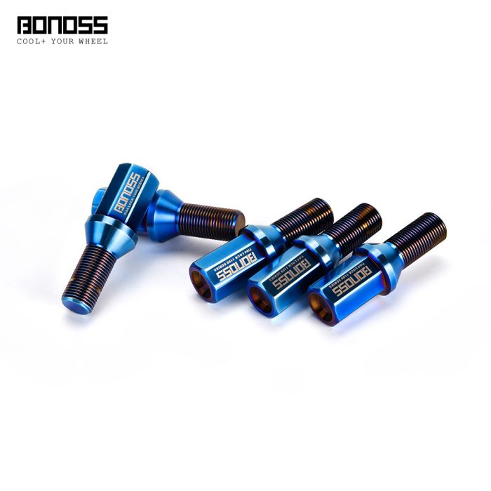 BONOSS Forged Titanium Ti-6Al-4V 1100 Series Wheel Bolts Wheel Locks (10)