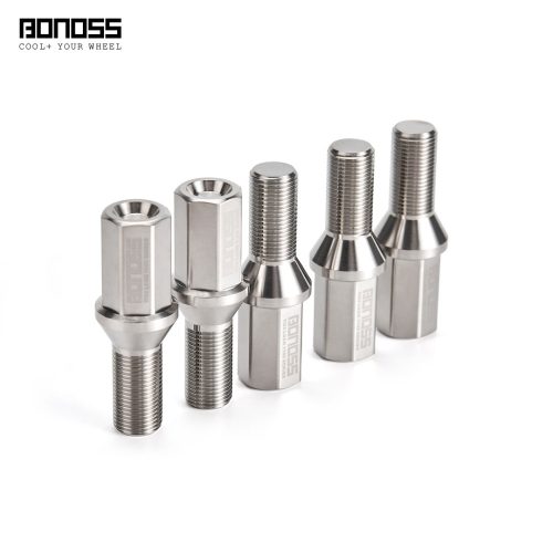 BONOSS Forged Titanium Ti-6Al-4V 1100 Series Wheel Bolts Wheel Locks (4)