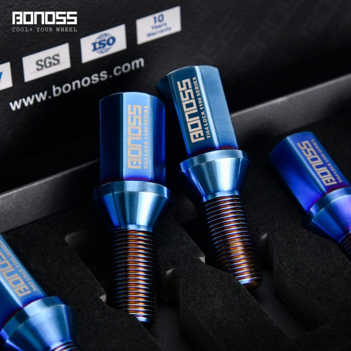 BONOSS Forged Titanium Ti-6Al-4V 1100 Series Wheel Bolts Wheel Locks (5)