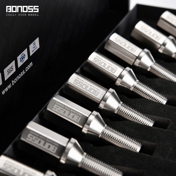 BONOSS Forged Titanium Ti-6Al-4V 1100 Series Wheel Bolts Wheel Locks (6)