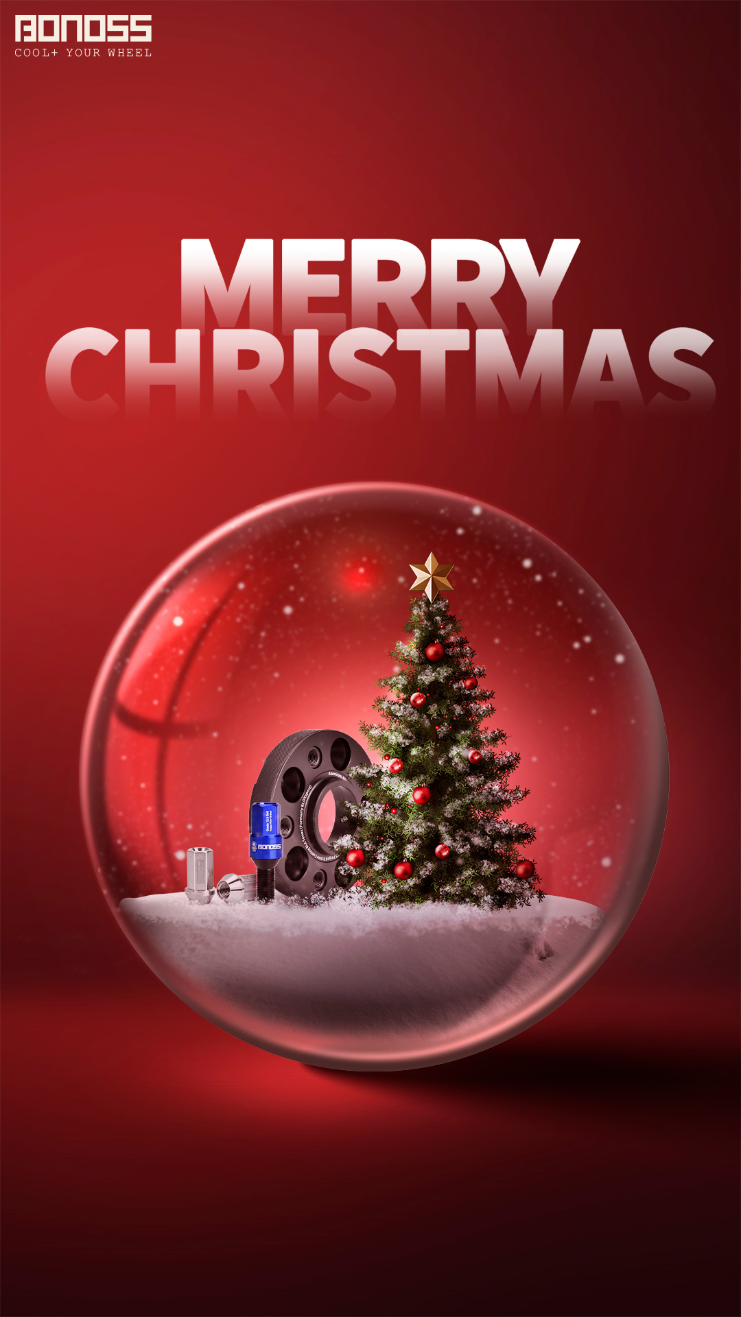 Merry Christmas 2023! BONOSS Car Christmas Decorations Ideas BONOSS Wheel Spacers Wheel Bolts CHZ