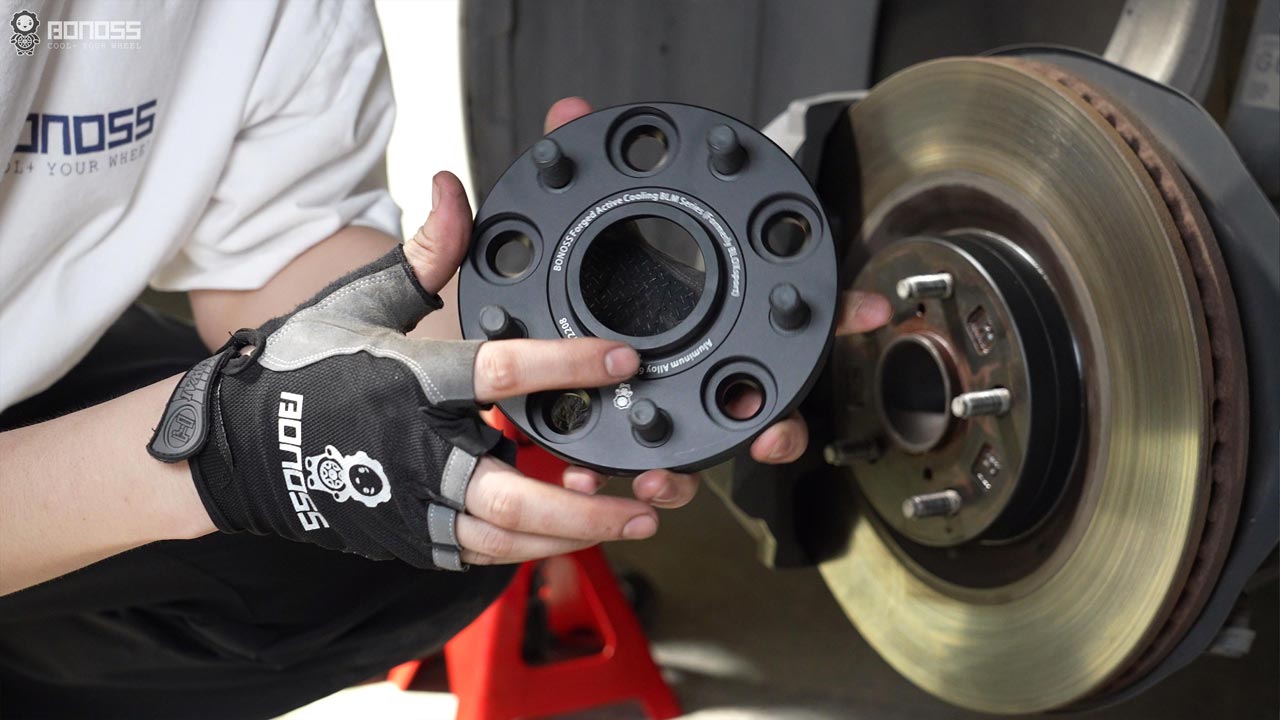 What Size Are the Stock Wheel Spacers on a Lexus GS350 BONOSS Forged Active Cooling Hubcentric Aluminum Alloy Offset Rim Spacers CHZ (1)
