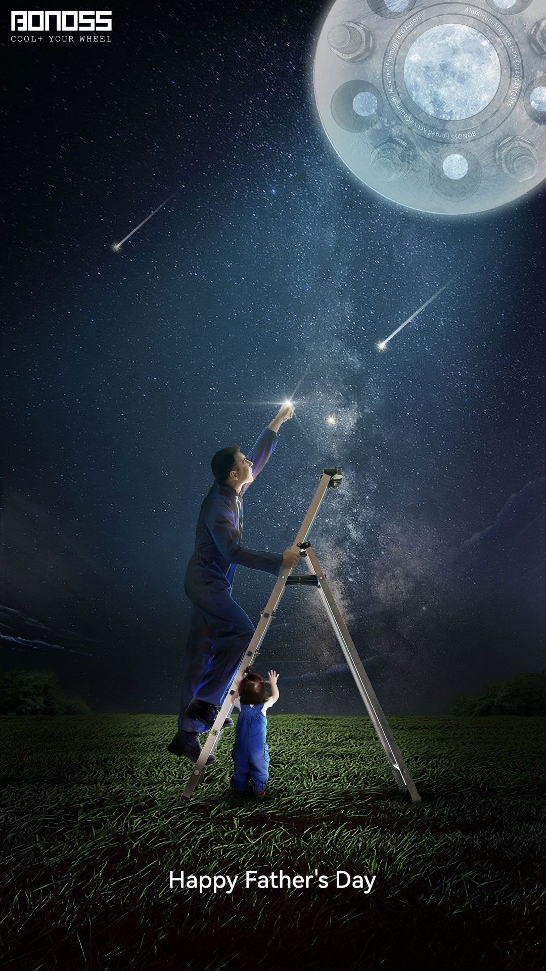 Happy Father's Day 2024! Wishes from BONOSS Wheel Spacers BONOSS Forged Active Cooling Hubcentric Aluminum Alloy Rim Spacers CHZ